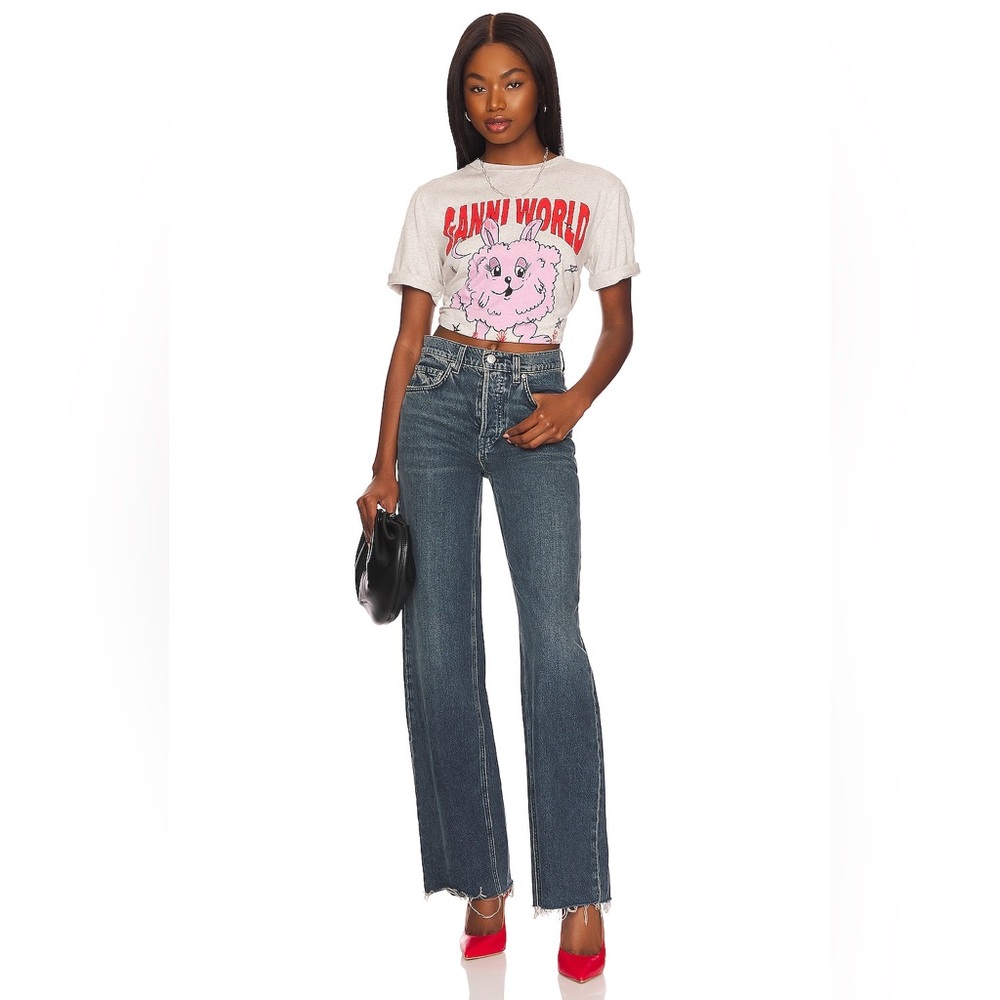 GRLFRND Brooklyn High Rise Straight Jeans in Pier 39 (Dark Wash)